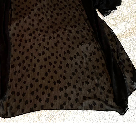 Lane Bryant Long Black Sheer Dress Swimsuit Kimono Shaw Cover Up - Picture 2 of 8